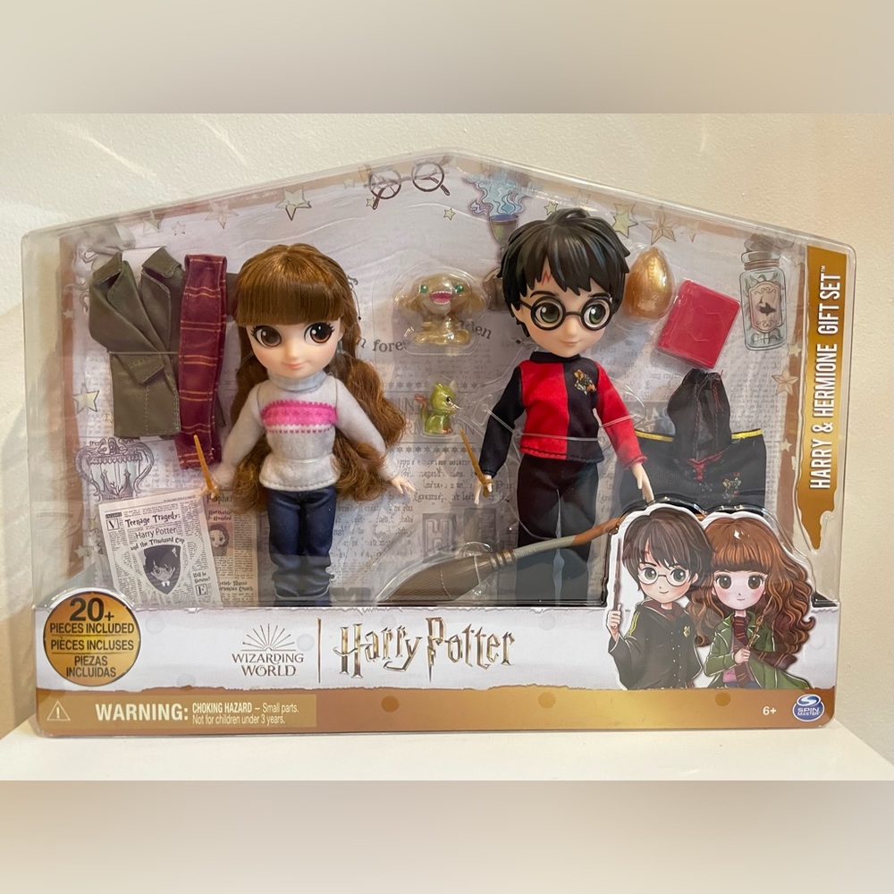 New Wizarding World Harry Potter 8 Inch Harry & Hermione Dolls Gift Set Toys